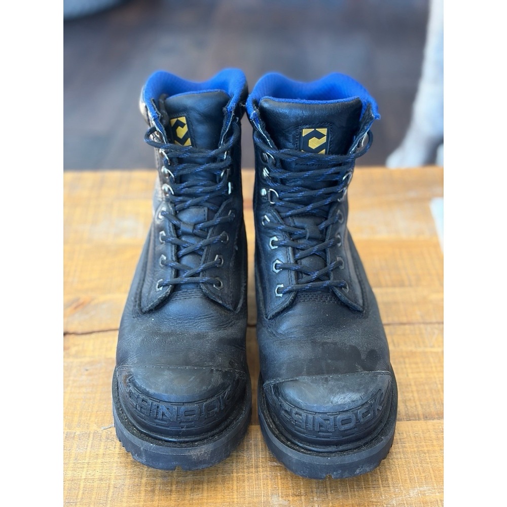 Chinook Work‎ Boots Men's Size 11.5 Oil Rigger Steel Toe Leather Upper Black
